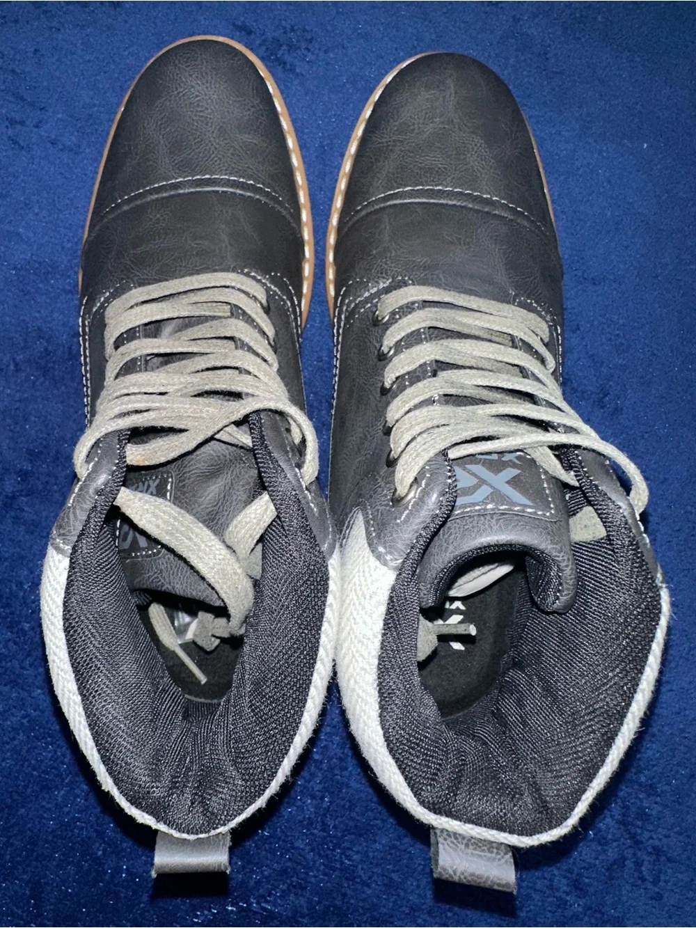 XRAY Footwear Kimball Mens Boots Sz 8.5 Grey Faux Leather Chukka Ankle New
